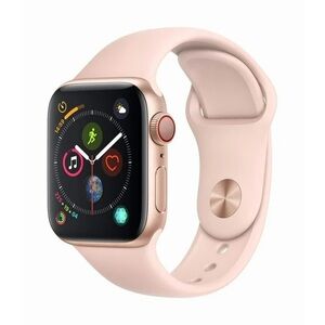 Apple Smartwatch with Gold Case and Pink Band